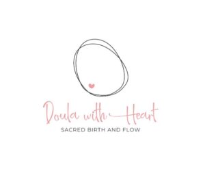 Logo Doula w Heart rose SMALL2 300x263